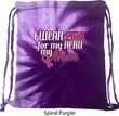 Breast Cancer Awareness Pink for My Hero Tie Dye Bag