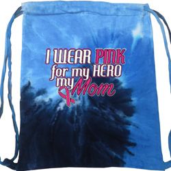 Breast Cancer Awareness Pink for My Hero Tie Dye Bag Breast Cancer Awareness Pink for My Hero Tie Dye Bag