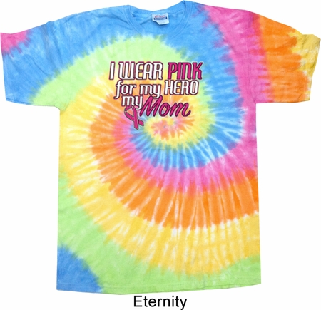 Breast Cancer Awareness Pink for My Hero Tie Dye Shirt