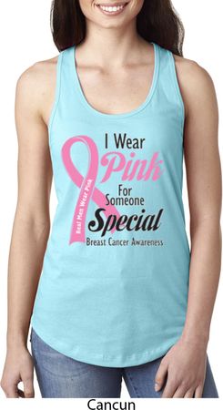 Breast Cancer Awareness Pink For Someone Special Ladies Ideal Tank Top