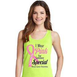 Breast Cancer Awareness Pink For Someone Special Ladies Tank Top