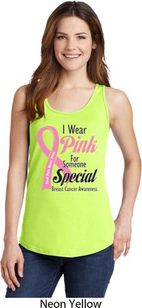 Breast Cancer Awareness Pink For Someone Special Ladies Tank Top