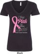 Breast Cancer Awareness Pink For Someone Special Ladies V-Neck Shirt