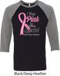 Breast Cancer Awareness Pink For Someone Special Mens Raglan Shirt