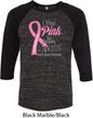 Breast Cancer Awareness Pink For Someone Special Mens Raglan Shirt