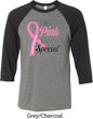 Breast Cancer Awareness Pink For Someone Special Mens Raglan Shirt