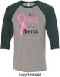Breast Cancer Awareness Pink For Someone Special Mens Raglan Shirt