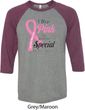 Breast Cancer Awareness Pink For Someone Special Mens Raglan Shirt