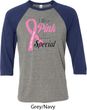 Breast Cancer Awareness Pink For Someone Special Mens Raglan Shirt