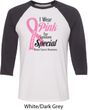 Breast Cancer Awareness Pink For Someone Special Mens Raglan Shirt