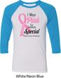 Breast Cancer Awareness Pink For Someone Special Mens Raglan Shirt