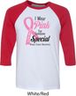 Breast Cancer Awareness Pink For Someone Special Mens Raglan Shirt