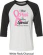 Breast Cancer Awareness Pink For Someone Special Mens Raglan Shirt