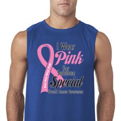 Breast Cancer Awareness Pink For Someone Special Mens Sleeveless Shirt