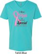 Breast Cancer Awareness Pink For Someone Special Mens V-Neck Shirt