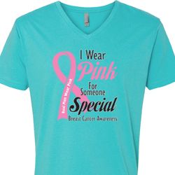Breast Cancer Awareness Pink For Someone Special Mens V-Neck Shirt