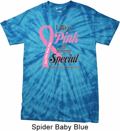 Breast Cancer Awareness Pink For Someone Special Spider Tie Dye Shirt