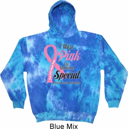 Breast Cancer Awareness Pink For Someone Special Tie Dye Hoodie