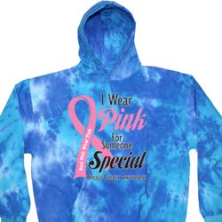 Breast Cancer Awareness Pink For Someone Special Tie Dye Hoodie