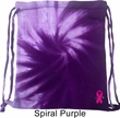 Breast Cancer Awareness Pink Ribbon Pin Bottom Print Tie Dye Bag