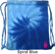Breast Cancer Awareness Pink Ribbon Pin Bottom Print Tie Dye Bag