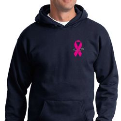 Breast Cancer Awareness Pink Ribbon Pin Pocket Print Hoodie