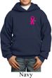Breast Cancer Awareness Pink Ribbon Pin Pocket Print Kids Hoody