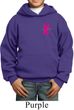 Breast Cancer Awareness Pink Ribbon Pin Pocket Print Kids Hoody