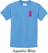 Breast Cancer Awareness Pink Ribbon Pin Pocket Print Kids Shirt