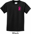 Breast Cancer Awareness Pink Ribbon Pin Pocket Print Kids Shirt