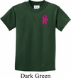 Breast Cancer Awareness Pink Ribbon Pin Pocket Print Kids Shirt