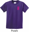 Breast Cancer Awareness Pink Ribbon Pin Pocket Print Kids Shirt