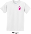 Breast Cancer Awareness Pink Ribbon Pin Pocket Print Kids Shirt