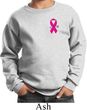 Breast Cancer Awareness Pink Ribbon Pin Pocket Print Kids Sweat Shirt