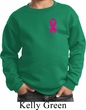 Breast Cancer Awareness Pink Ribbon Pin Pocket Print Kids Sweat Shirt