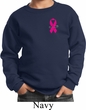 Breast Cancer Awareness Pink Ribbon Pin Pocket Print Kids Sweat Shirt