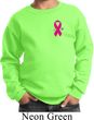 Breast Cancer Awareness Pink Ribbon Pin Pocket Print Kids Sweat Shirt