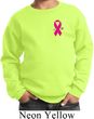 Breast Cancer Awareness Pink Ribbon Pin Pocket Print Kids Sweat Shirt