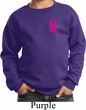 Breast Cancer Awareness Pink Ribbon Pin Pocket Print Kids Sweat Shirt