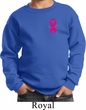 Breast Cancer Awareness Pink Ribbon Pin Pocket Print Kids Sweat Shirt
