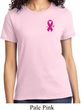 Breast Cancer Awareness Pink Ribbon Pin Pocket Print Ladies Shirt
