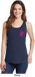 Breast Cancer Awareness Pink Ribbon Pin Pocket Print Ladies Tank Top