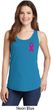 Breast Cancer Awareness Pink Ribbon Pin Pocket Print Ladies Tank Top