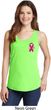 Breast Cancer Awareness Pink Ribbon Pin Pocket Print Ladies Tank Top