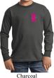 Breast Cancer Awareness Pink Ribbon Pin Pocket Print Kids Long Sleeve Shirt