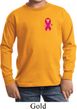 Breast Cancer Awareness Pink Ribbon Pin Pocket Print Kids Long Sleeve Shirt