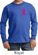 Breast Cancer Awareness Pink Ribbon Pin Pocket Print Kids Long Sleeve Shirt