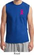 Breast Cancer Awareness Pink Ribbon Pin Pocket Print Mens Muscle Shirt