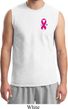 Breast Cancer Awareness Pink Ribbon Pin Pocket Print Mens Muscle Shirt