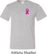 Breast Cancer Awareness Pink Ribbon Pin Pocket Print Mens Tall Shirt